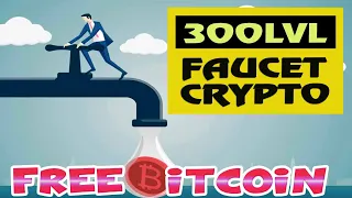 Free bitcoin. Биткоин краны.  FaucetCrypto достиг 300 lvl.