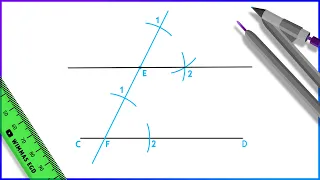 How to draw a Parallel line through a point.