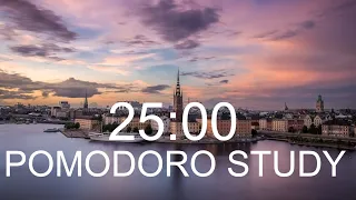 Pomodoro Study Timer w/ Energic ⚡️ Soft House Music 📚 - 4x25 Minutes Study Chill Timer ⏳ (2 HOUR)