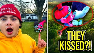 DRONE CATCHES POPPY & BRANCH KISSING IN REAL LIFE!! (TROLLS BAND TOGETHER MOVIE)