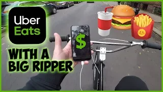 I Made $$$ Doing UBER EATS On A BIG RIPPER (NYC) #ubereats