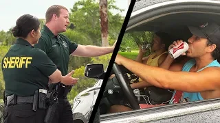 Drinking Fake Beer While Driving By Cops!
