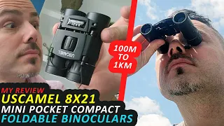 Best Compact Binoculars For Travel ** USCAMEL 8x21 100M to 1km Mini Pocket binoculars for Rain/Snow