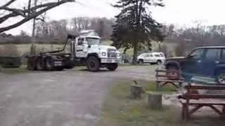 Toyota Land Cruiser Pulls Out Rollback Truck Stuck in Mud