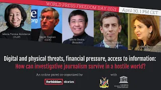 UNESCO WORLD PRESS FREEDOM DAY panel - How can investigative journalism survive in a hostile world?