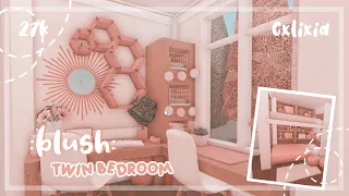 BLOXBURG | Blush Twin Aesthetic Modern Bedroom | Speedbuild | $27k