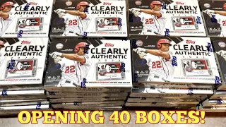 NEW RELEASE!  *40* BOXES OF 2022 TOPPS CLEARLY AUTHENTIC!