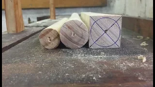 “TORNEANDO” madera sin TORNO/TECNICA  a MANO