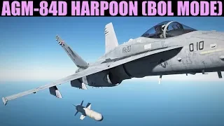 FA-18C Hornet: AGM-84D Harpoon (BOL Mode) Tutorial | DCS WORLD