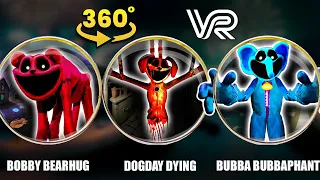 360° VR Find CATNAP BOBBY BEARHUG & DOGDAY DYING & BUBBA BUBBAPHANT MONSTER | Finding Challenge