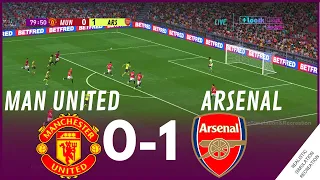 Highlights | MANCHESTER UNITED 0-1 ARSENAL • Premier League 23/24 | Video Game Simulation