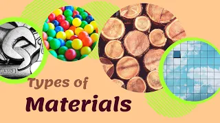 Types of MATERIALS for Kids. Learn the names of materials in English.