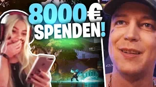 Kleine Fortnite Streamer Glücklich machen | 8000€ Spenden | SpontanaBlack