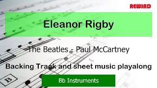 The Beatles Eleanor Rigby Tenor Sax Clarinet Trumpet Backing Track and Sheet Music.