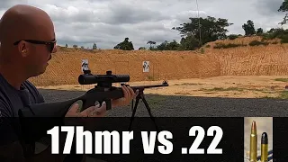 Rifle 17hmr vs 22LR - Não fez nem cócegas nos plates! 3mm - 6mm - 12mm