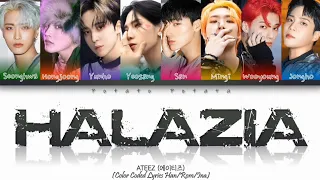 ATEEZ (에이티즈) - 'HALAZIA' Color Coded Lyrics (Lirik dan terjemahan)