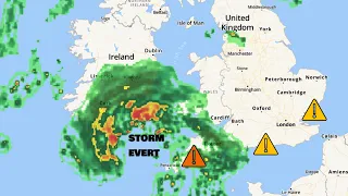 Storm Evert to bring 70mph+ Gusts to some as Amber Warnings issued - 29th July 2021