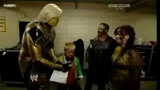 Goldust And Hornswoggle with Vickie and Chavo backstage funny