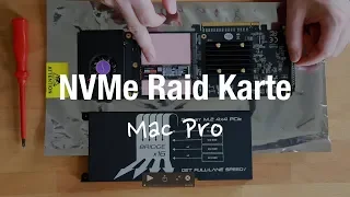 Mac Pro 4.1, 5.1 und 7.1 mit NVMe Raid Karte aufrüsten (Sonnet Fusion SSD M.2)