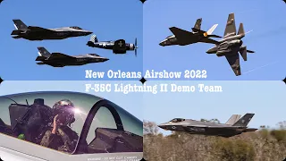 2022 U.S.Navy F-35C Lightning II Demo : New Orleans Airshow [FULL DEMO]