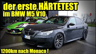 BMW M5 V10 schmeißt Motorkontroll leuchte auf dem Weg nach Monaco ! war all die Mühe umsonst?
