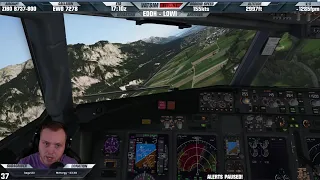[XP11] ✈ Circling Visual Approach at Innsbruck! ✈ | Eurowings ZIBO B737 at LOWI