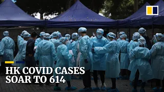 Hong Kong records 614 Covid cases as post-Lunar New Year surge continues