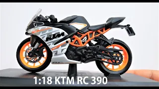 Unboxing KTM RC390 ( MAISTO 1:18 die cast metal )