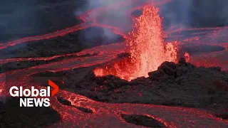 Mauna Loa volcano: Aerial video shows stunning close-up view of eruption
