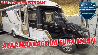 Alarmanlage im Eura Mobil Contura 766 CF Wohnmobil 2023 Mercedes Sprinter zweiteiliges Panoramadach