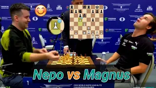 MAGNUS VS IAN NEPO || World Blitz 2023