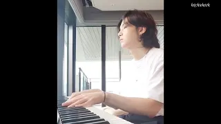 BTS SUGA Playing the Piano at the Hotel | Instagram 220929