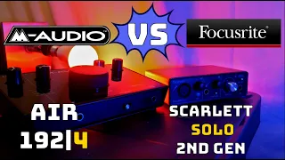 M Audio Air 192|4 Comparison vs Focusrite Scarlett Solo 1ST/2ND GEN - Best Audio Interface? - GGS