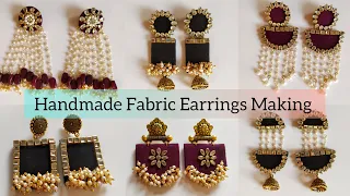 New Handmade Fabric Earrings 🔥 #trending #jewelrymaking #youtube #youtubevideo #viral #viralvideo