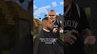 VILLAGER TRIES TO CUT MAN’S HAIR BUT HE ONLY HAS 2 EMERALDS #fypyoutubeshorts