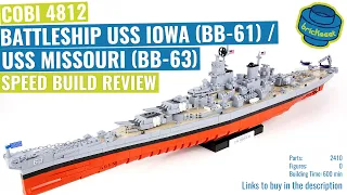 COBI 4812 - BATTLESHIP USS IOWA (BB-61) / USS MISSOURI (BB-63) -  Speed Build Review
