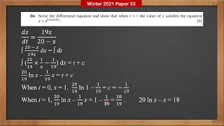 CAIE 9709 P3 Year 2021 Winter Paper 33 - Question 10