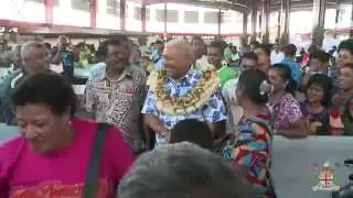 Fijian Prime Minister Hon. Voreqe Bainimarama opens the new Lautoka Open Shed.