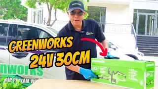 ĐẬP HỘP MÁY CƯA PIN CẦM TAY "NGON BỔ RẺ" GREENWORKS 24V 30CM CS24L00