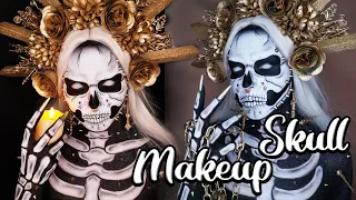 MAQUILLAJE CALAVERA | SKULL MAKEUP | TUTORIAL ☠️🎨🤍 DÍA DE MUERTOS 🎨