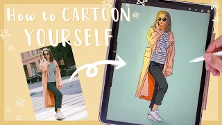 How To Cartoon Yourself with Procreate | Easy step by step tutorial Tutorial
