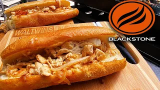 HOW TO MAKE CHICKEN CHEESESTEAK ON THE BLACKSTONE GRIDDLE   EASY RECIPE!