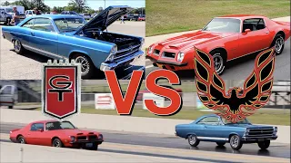 1966 Ford Fairlane GTA vs 1974 Firebird 455 - PURE STOCK DRAG RACE