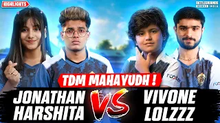 2v2 TDM Match VIVONE vs Jonathan Played with Lolzz & Harshi | BGMI Highlights