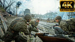 Attack the Rhine Bridge at the end of World War 2 Realistic ULTRA Graphics Gameplay 4K Call of Duty