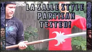 La Salle style Partisan Tested on Ballistic Gel Head