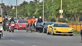 Supercars in India 2023 August (Bangalore) | Ferrari 488 Pista, 296 GTB, 812 Novitec..