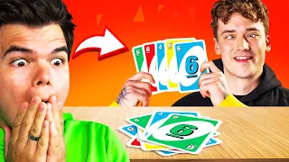 My Dumb Friend FLIPPED His CARDS… (Uno)
