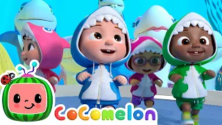 Rainbow Baby Sharks! 🌈🦈 | CoComelon | Moonbug Kids - Color Time