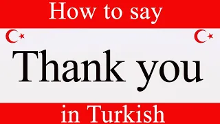 Learn Turkish & How To Say "Thank you" in Turkish | Learn Turkish Language